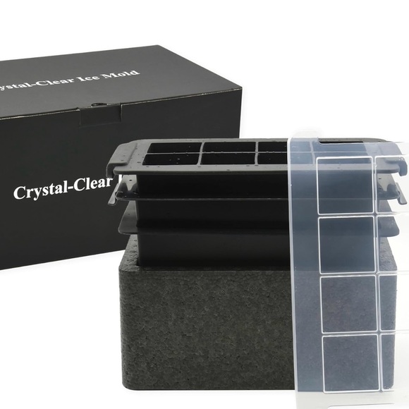 Bangp Clear Ice Cube Maker, Transparent Ice Cube Mold with Reusable Storage Bag - Picture 1 of 12